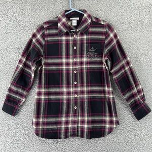 Soft Surroundings Flat Flannel Fleece Long Sleeve Shirt Elbow Patches Womens PXS